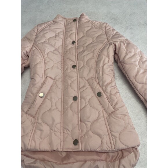 SO Quilted Barn Jacket/Coat Sz Girls 4/5 Lt Pink lightweight pockets snap zipper - Picture 2 of 14